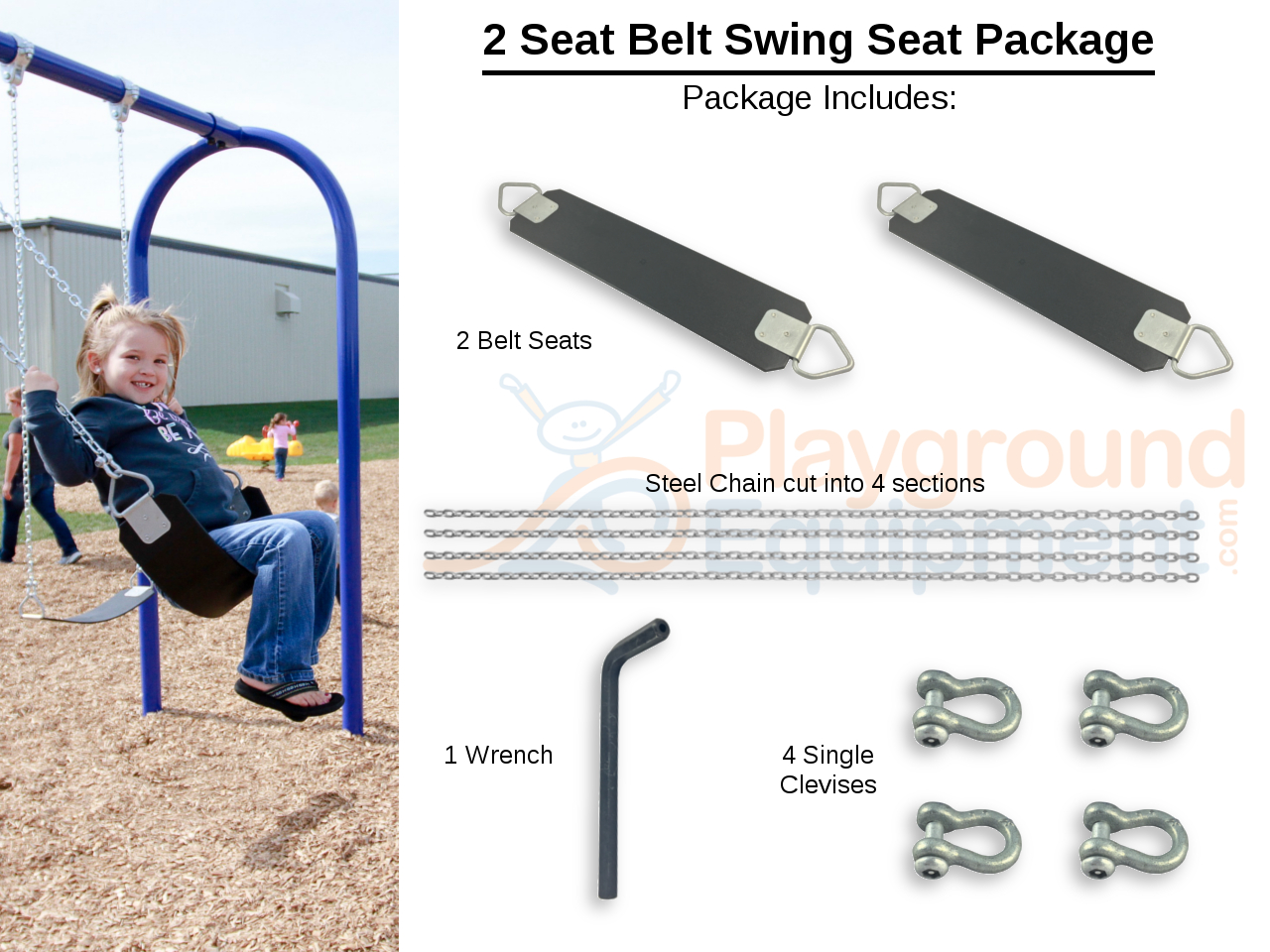 2 Belt Seat Package 8 FT Toprail