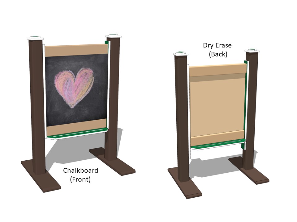 2′ Wide Magnetic Chalkboard / Dry Erase Panels