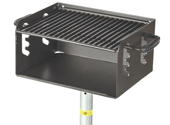 Commercial Outdoor Pedestal Grills with Adjustable Cooking Grate