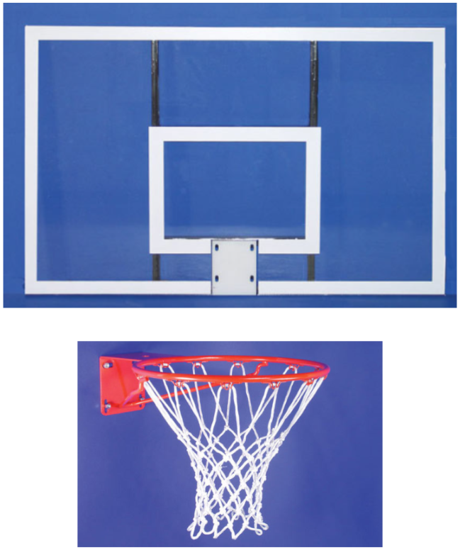 Acrylic Rectangular Backboard w/ Official Goal & Nylon Net